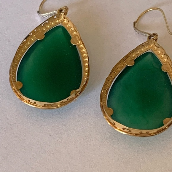 Jadeita gold and diamond earrings - Picture 8 of 8